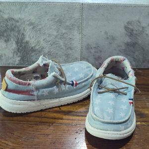 Hey Dude Kids Star Moccasins - Blue and Red